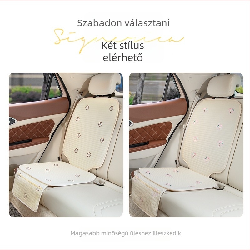 Autó gyermekbiztonsági ülésvédő párna - vastagított csúszásmentes párna, poliészter felület, töltet szintetikus rostokkal, univerzális illeszkedés