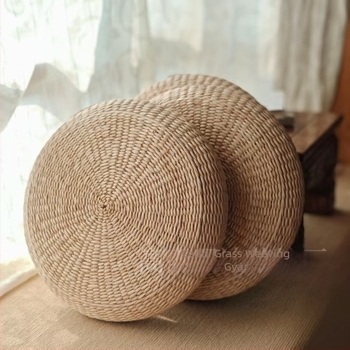 Szalmából készült tatami meditációs párna, belső nagy sűrűségű hab, deréktámasz