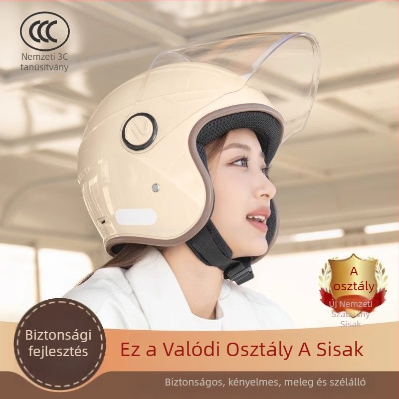 Elektromos motorkerékpár bukósisak ABS héjjal, TCO99 tanúsítvány, univerzális illeszkedés, testreszabható