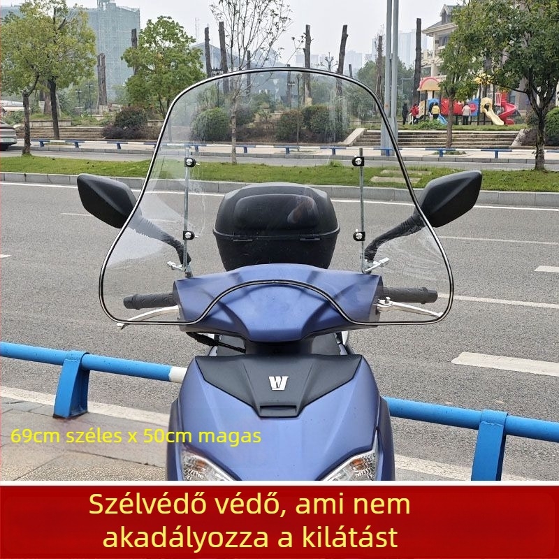 Robogók és elektromos járművek elülső szélvédője – polietilén, napvédelem, vízállóság