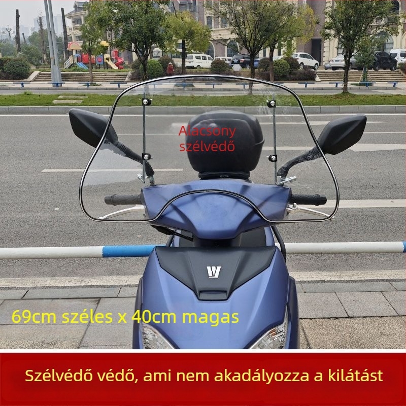 Robogók és elektromos járművek elülső szélvédője – polietilén, napvédelem, vízállóság