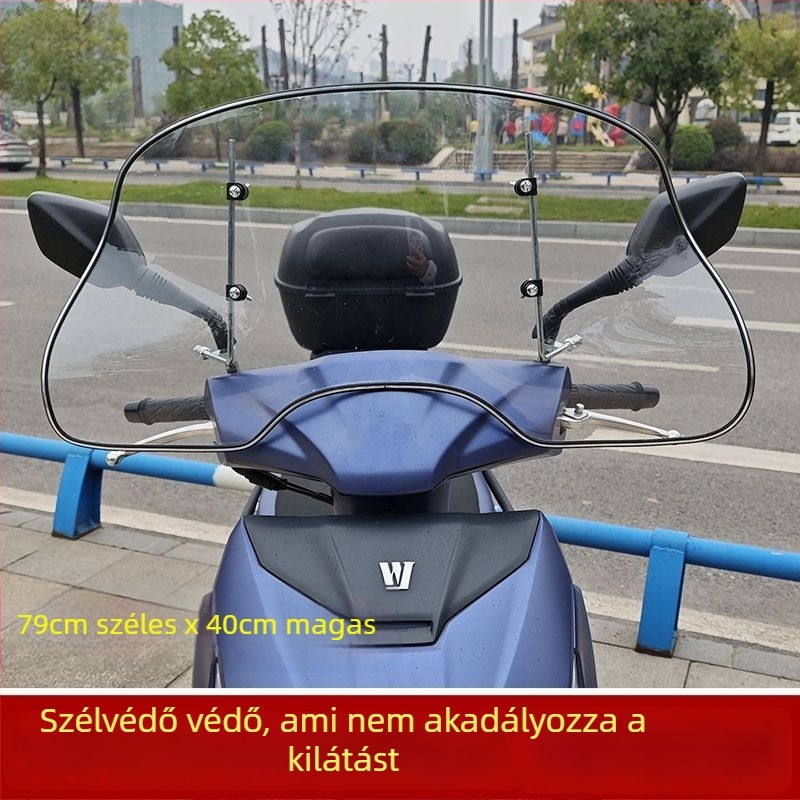 Robogók és elektromos járművek elülső szélvédője – polietilén, napvédelem, vízállóság