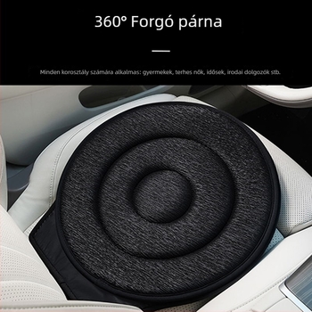 360°-os forgó autóülés párna – univerzális, egész éves használatra; sík, minimalist stílus; töltet: szivacs; felület: spandex