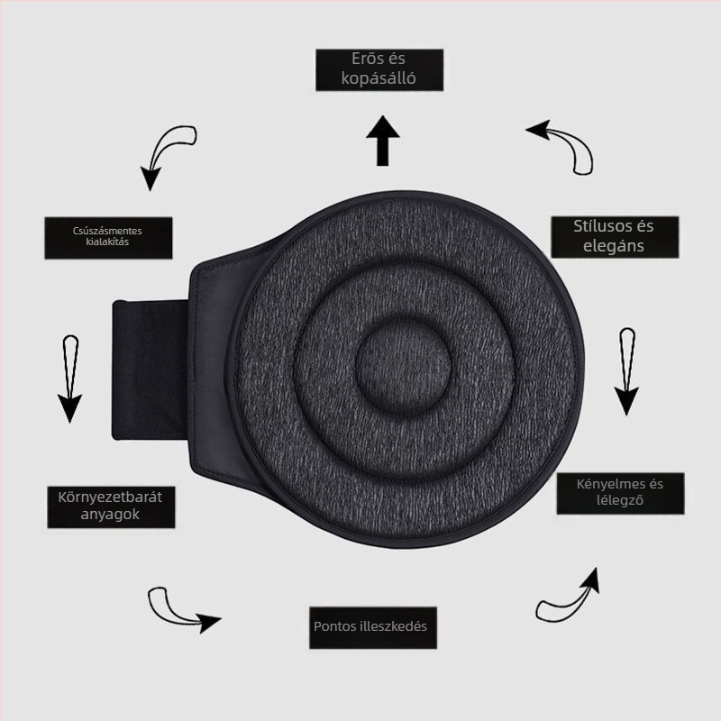 360°-os forgó autóülés párna – univerzális, egész éves használatra; sík, minimalist stílus; töltet: szivacs; felület: spandex