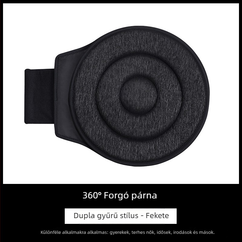 360°-os forgó autóülés párna – univerzális, egész éves használatra; sík, minimalist stílus; töltet: szivacs; felület: spandex