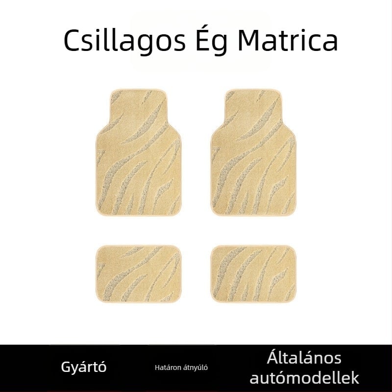 Univerzális autópadló szőnyeg készlet, velúr anyag, csillag minta, teljes készlet, hátsó rész elkülönítve, Jiaxu márka, Hebei eredet