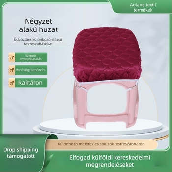Négyzet alakú széktámasz párna pánttal, minden évszakban használható, plüss ülőpárna tölteléke selyemszál