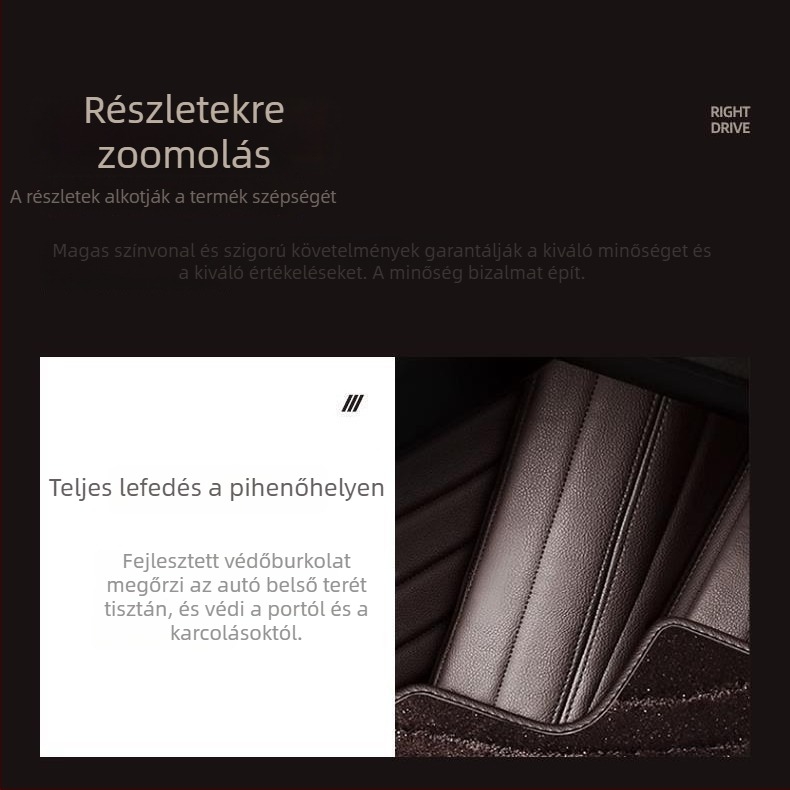 Bőr autópadló-matricák jobbkezes autókhoz, teljes lefedettség, Jiaxu márka, testreszabható konkrét járműmodellekhez