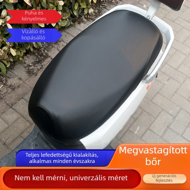 Elektromos jármű ülésvédő készlet – PU, vízálló, UV-védett, univerzális négy évszakos illeszkedés elektromos kerékpárokhoz, motorkerékpárokhoz és robogókhoz