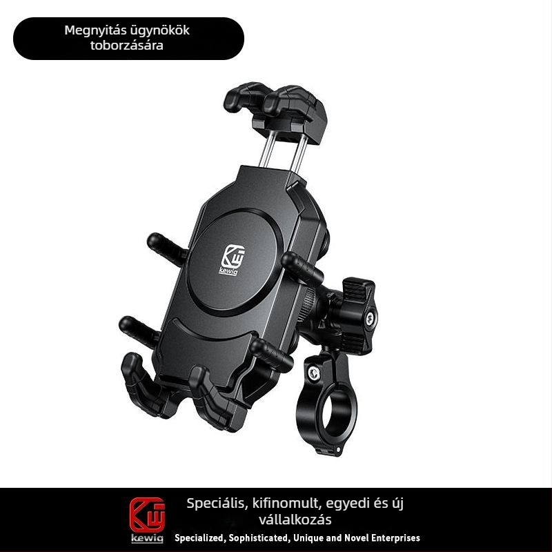 Kaweige M26-C motorkerékpártelefon-tartó — ütéscsillapítás, lopás elleni védelem, kompatibilis motorkerékpárokhoz, kerékpárokhoz és elektromos járművekhez (Model M26-C)