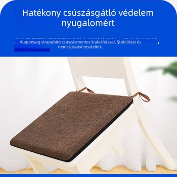 Len anyagból készült ülőpárna, szivacstöltettel, egyszínű, nappali, iroda vagy étterem számára — új kínai stílus