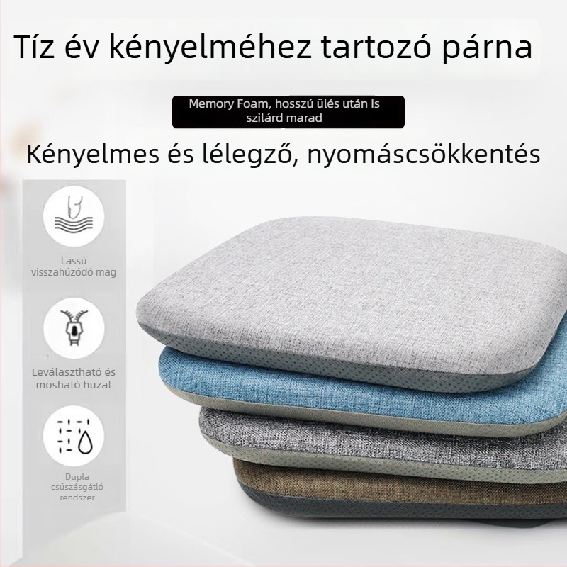 Len anyagból készült ülőpárna, szivacstöltettel, egyszínű, nappali, iroda vagy étterem számára — új kínai stílus