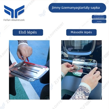 Feifan külső két rudas olajtank fedél Jimny JB64/JB74 (2018+), ABS elektroplating, testreszabható, Jiangsu eredet