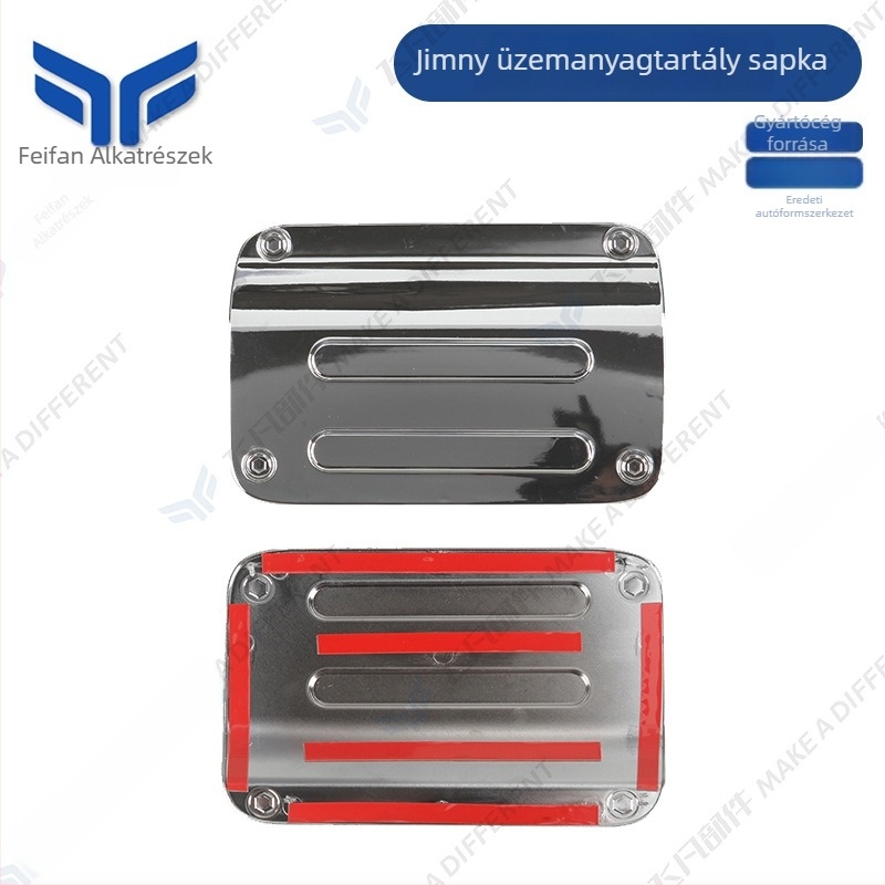 Feifan külső két rudas olajtank fedél Jimny JB64/JB74 (2018+), ABS elektroplating, testreszabható, Jiangsu eredet