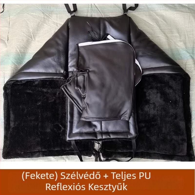 Fubao Bőrből készült téli szélvédő takaró motorkerékpárok és elektromos járművekhez — vízálló, minimalist stílus