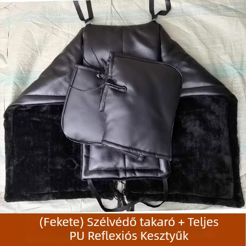 Fubao Bőrből készült téli szélvédő takaró motorkerékpárok és elektromos járművekhez — vízálló, minimalist stílus