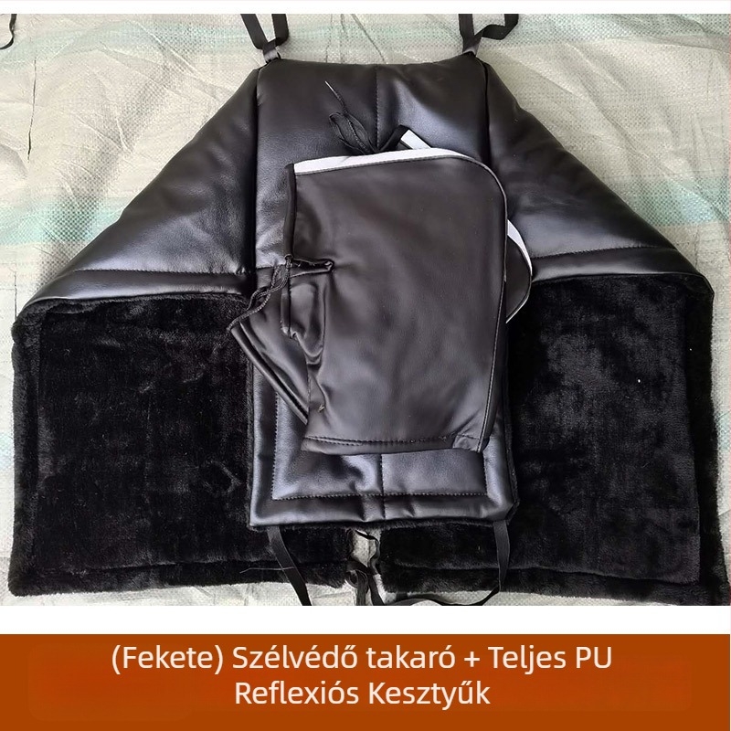 Fubao Bőrből készült téli szélvédő takaró motorkerékpárok és elektromos járművekhez — vízálló, minimalist stílus