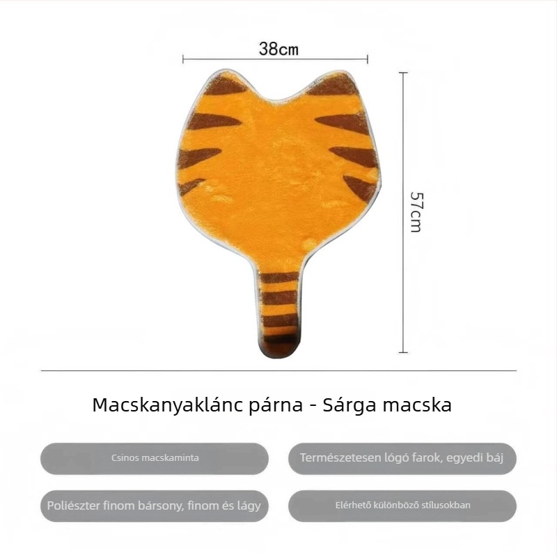 Macska farok ülőpárna irodai székhez, kreatív macska ülőpárna, bolyhos csúszásgátló párna őszi–téli használathoz