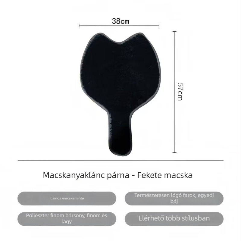 Macska farok ülőpárna irodai székhez, kreatív macska ülőpárna, bolyhos csúszásgátló párna őszi–téli használathoz