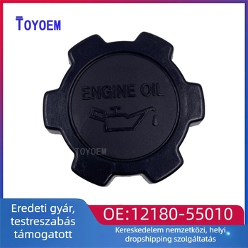 TOYOEM ABS műanyag olajfeltöltő sapka és üzemanyag-tank sapka, Rész száma 12180-55010, Kompatibilis a Toyota Land Cruiser és Lexus modellekkel, Telepítési támogatás