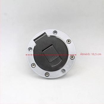 Motorkerékpár üzemanyagtartály sapka - 7 lyukas kör alakú, rozsdamentes acél, OEM MXHK