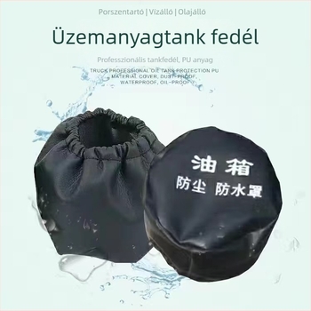 Teherautó üzemanyag-tank fedél - PU anyag, por- és vízálló, univerzális teherautókhoz, nyomtatott logóval