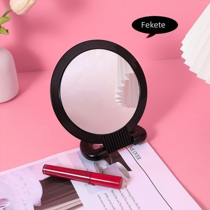 Asztali kétoldalú nagyító tükör, összecsukható, akasztó kialakítással, alumínium lencse, keret PU/PS/PVC