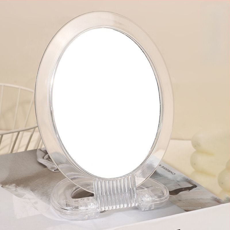 Asztali kétoldalú nagyító tükör, összecsukható, akasztó kialakítással, alumínium lencse, keret PU/PS/PVC