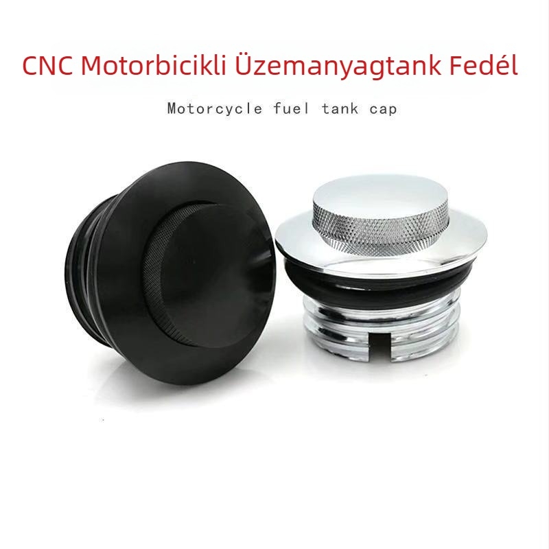 Harley-stílusú üzemanyagtank sapka motorkerékpárhoz, óramutató irányú nyitás, nyomásra nyíló, rejtett kiemelkedő üzemanyag sapka