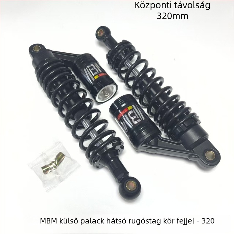 MBM motorkerékpár hátsó lengéscsillapító kerek fejű, 320 mm / 340 mm