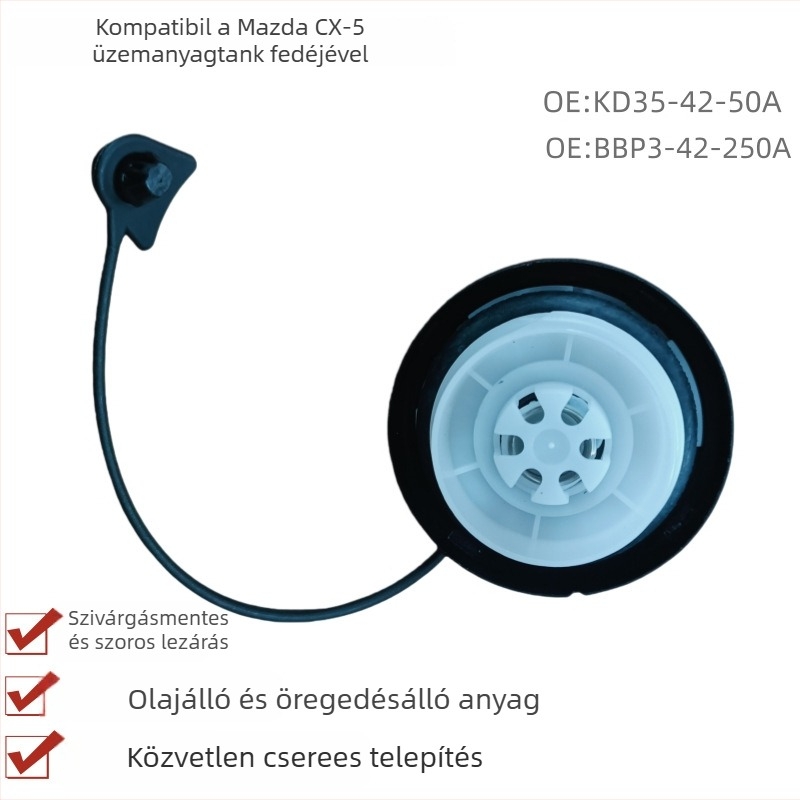 Mazda CX-3, CX-5, CX-9 belső üzemanyag-tank sapka — KABAHE márka, kódok KD35-42-250; BBP3-42-250A; KD5542250; KD3542250A; 17251-1AM0A