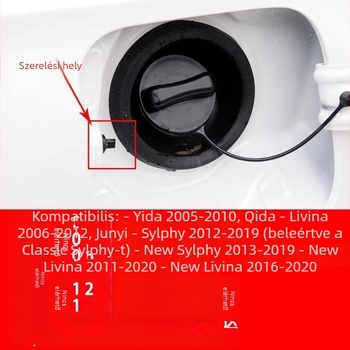 Üzemanyag-tartályfedél záró és kioldó kapcsoló készlet Sylphy, Tiida, Livina, Yida és Qashqai modellekhez