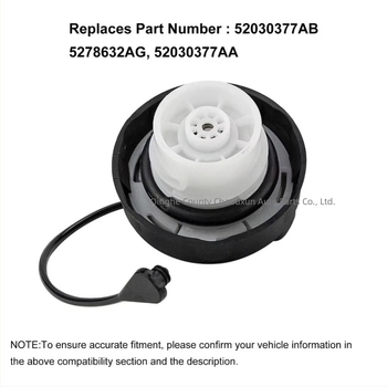 Üzemanyag-tankfedél Chrysler Dodge Ram-200/300-hoz – Modell 52030377AB 5278632AG, Anyag PP, Márka Super News, Feldolgozás és testreszabás: Igen