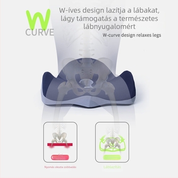 Ergonómikus ülőpárna memória pamut töltésű, poliészter-pamut huzat, egyszínű, testreszabható; iroda, nappali és studió használatra