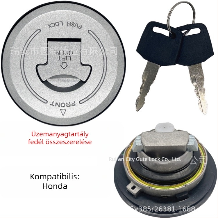 Üzemanyag-tankfedél Honda CBF150, CB250, CB1300, CB750, SDH150-A/B/C – egy-záras, Hanyang Lock Industry