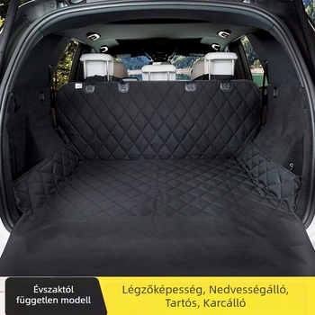 Autóban használható háziállat-matrac, vízálló Oxford anyagú csomagtartó, poliészter felület, selyemszál töltet, eredeti varrás-stílus, egész éves használatra