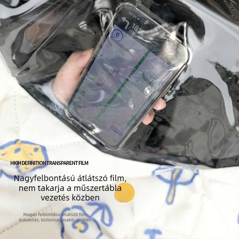 Szélvédő takaró elektromos motorokhoz és robogókhoz, műanyag anyag, közepes vastagság