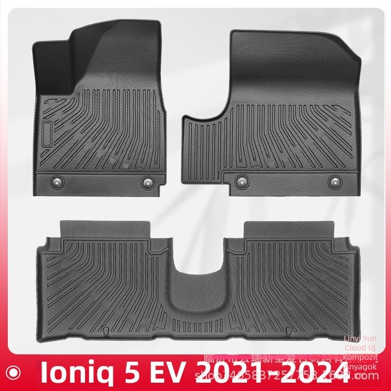 TPE autópadlók Hyundai IONIQ 5-höz (2021-2024), modell-specifikus, logóval ellátva, testreszabás elérhető, szőnyeg-stílus