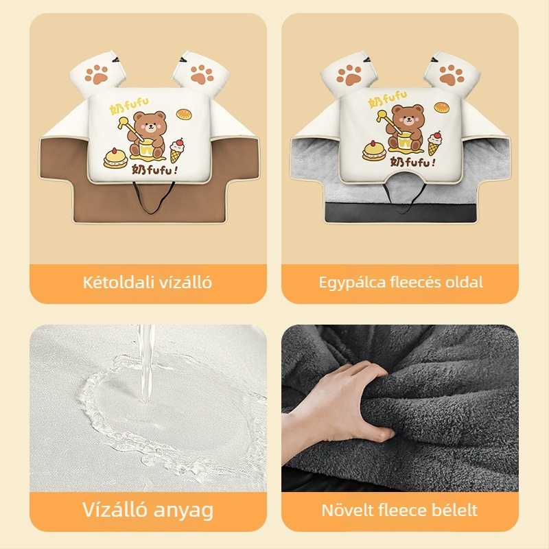 Elektromos járművek szélvédővédő takaró, téli béléses és vastagított, vízálló és szélálló, minden évszakban használható