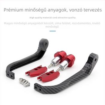 Motorkerékpár-módosítási kiegészítő: karbonszálas mintázatú kézvédő, CNC bikaszárv alakú, Ø22 mm