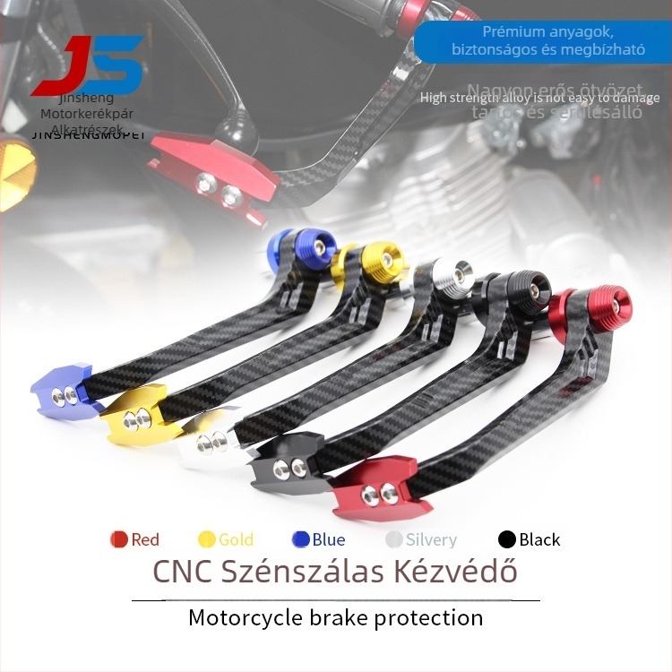 Motorkerékpár-módosítási kiegészítő: karbonszálas mintázatú kézvédő, CNC bikaszárv alakú, Ø22 mm
