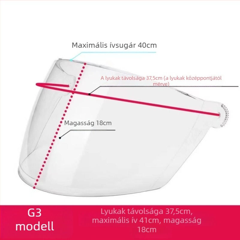 Motorkerékpár sisaküvege PC/PET-ből, védelem a napfény és a széltől, modell kis lyukú A1/A2/A3