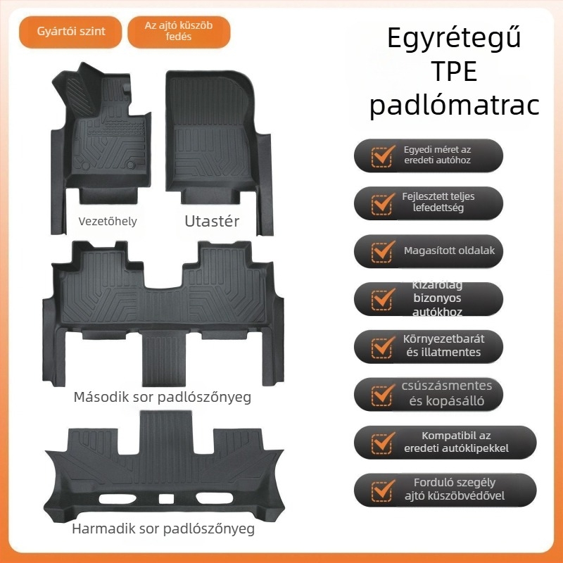 Ledao L90 autópadlók – teljes lefedettség, anyag: TPE műanyag-gumi, testreszabható, talpbetét stílusa: TPE