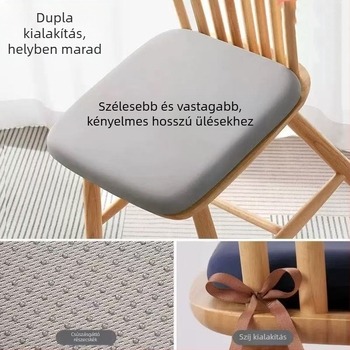 Memóriahabos ülőpárna irodai és asztali székekhez – hosszú üléshez, alkalmas irodai székre, bárszékre, étkezőszékre és autóülésre – modern minimalista stílus, testreszabható