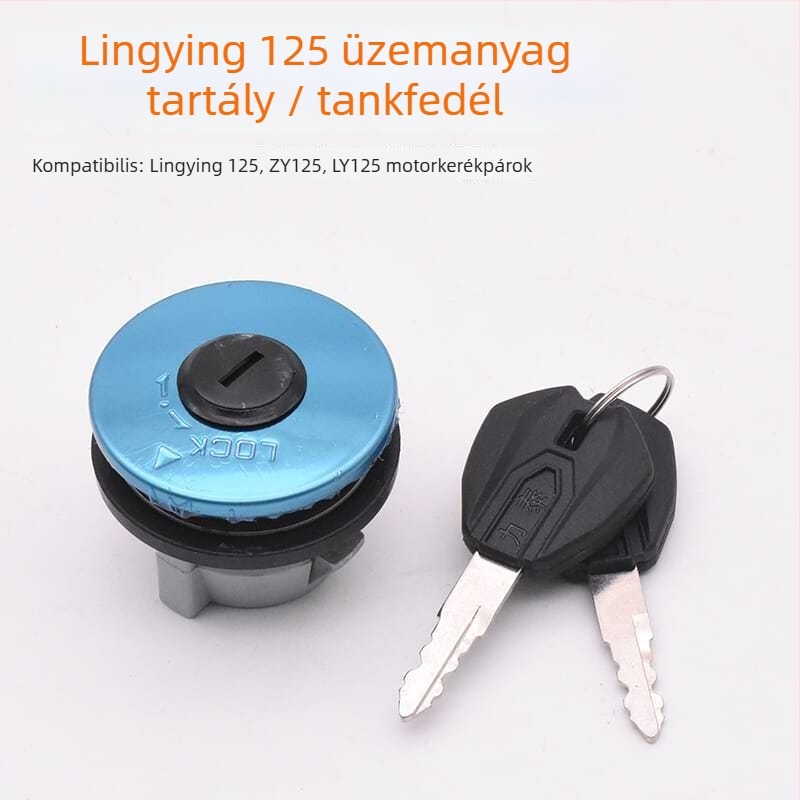 Motorkerékpár üzemanyag-tank zárfedél
