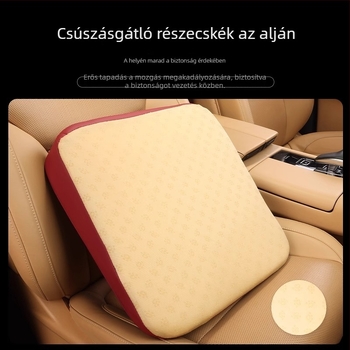 Vezetőüléshez készült döntött magasság-növelő párna, légáteresztő, csúszásmentes, szivacs töltetű, Spandex felület