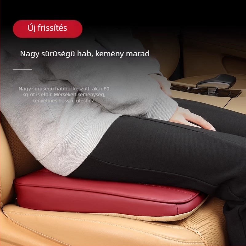 Vezetőüléshez készült döntött magasság-növelő párna, légáteresztő, csúszásmentes, szivacs töltetű, Spandex felület