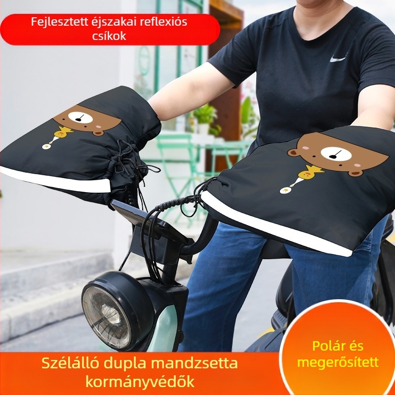 Téli PVC fogantyúvédő burkolat motorkerékpárok és elektromos járművekhez — vízálló, testreszabható