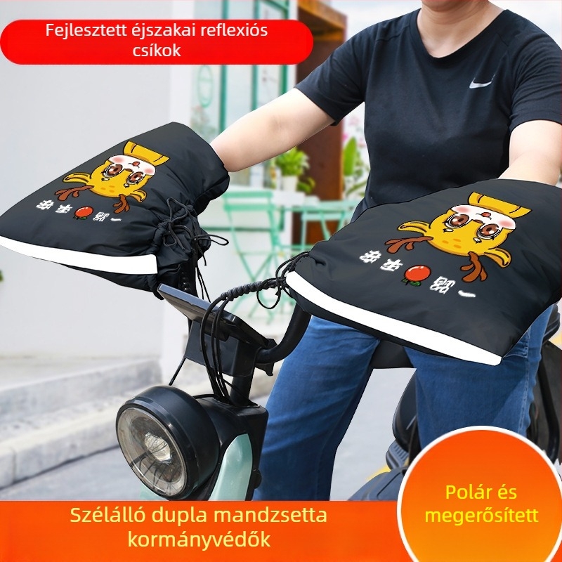 Téli PVC fogantyúvédő burkolat motorkerékpárok és elektromos járművekhez — vízálló, testreszabható