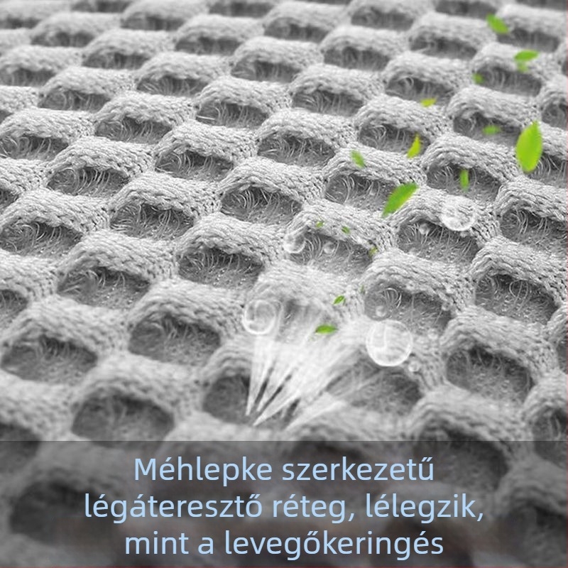 Minden évszakra alkalmas autóülésvédő, lélegző, ventilált, egy darabból készült, csúszásmentes Ice Silk